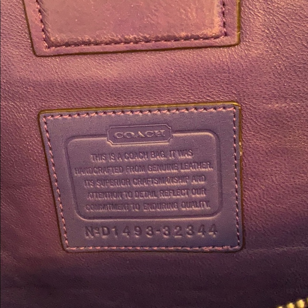 Coach Embossed Leather Python Handbag Chocolate - image 6